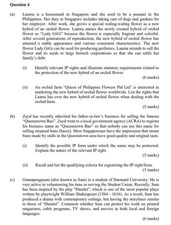 Question 4 A Laarna Is A Housemaid In Singapore And She Used To Be A Peasant In The Philippines Her Duty In Singapore 1