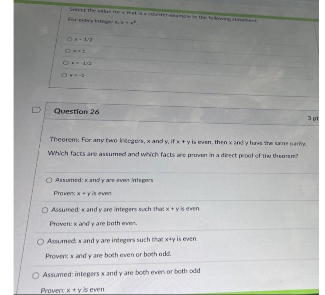 Select The Expression That Is Equivalent To The Following Statement The Average Of Two Positive Integers Is Smaller Tha 2