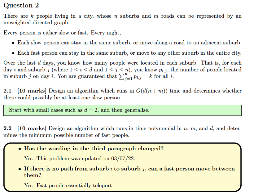 The Following Question Involves Maximum Flow Algorithms Namely Ford Fulkerson And Edmonds Karp Just Do Question 2 2 B 1