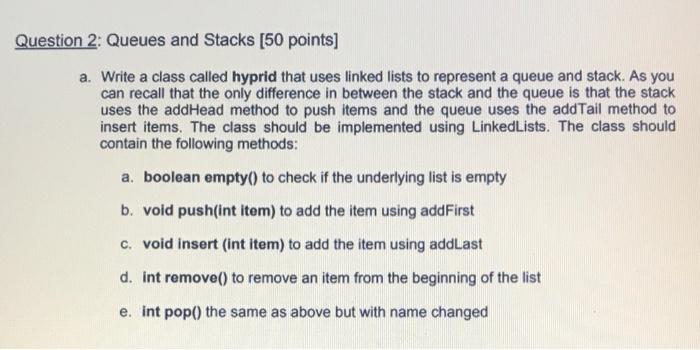 A 15pts Write A Method Boolean Replace Int Item Int New Item That Replaces All Occurrences Of Item In A List With N 2