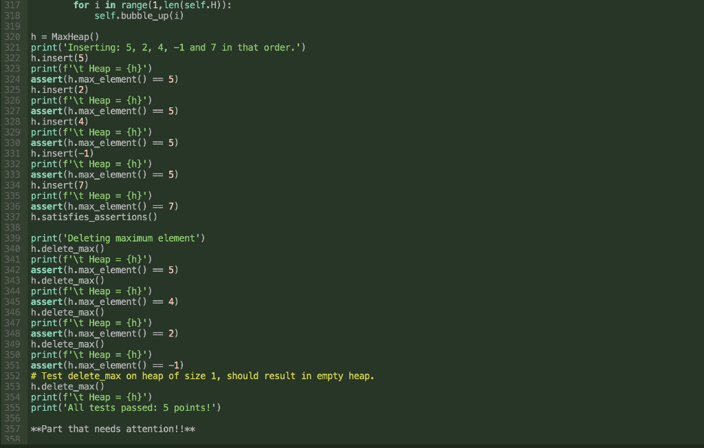 Part Which Is Working First Let Us Complete A Minheap Data Structure Please Complete Missing Parts Below Class 9