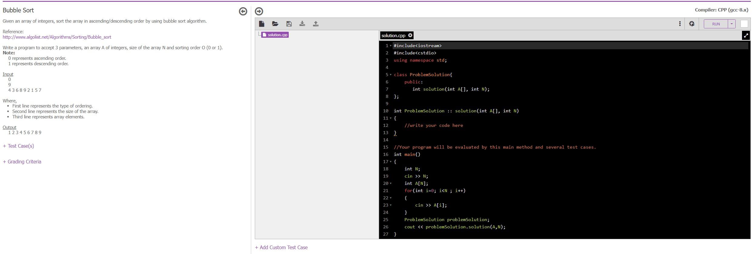 Bubble Sort Given An Array Of Integers Sort The Array In Ascending Descending Order By Using Bubble Sort Algorithm Ref 1