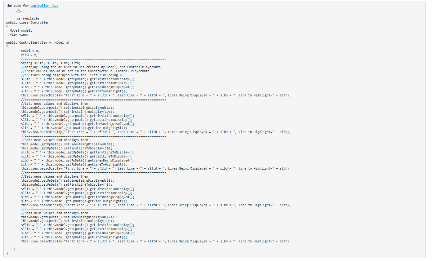 Assignment Objectives 1 Practice On Implementing A Mvc Project 2 Implement Interfaces Deliverables A Zipped Java Proje 5