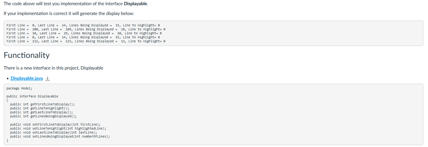 Assignment Objectives 1 Practice On Implementing A Mvc Project 2 Implement Interfaces Deliverables A Zipped Java Proje 6
