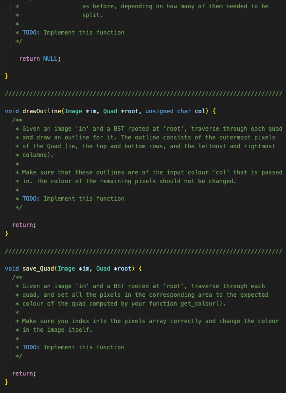 Could Someone Help Me With The C Language Below The First Page Is The Struct Quad And The Last Page Is The Image File 4