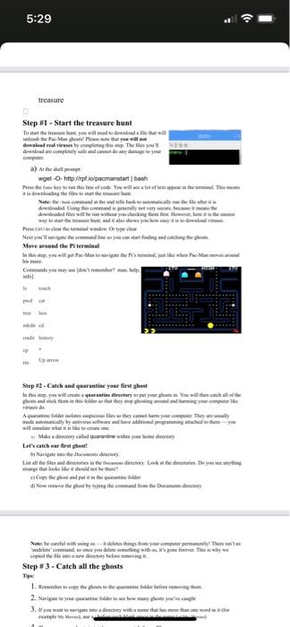 Lesson 7 8 In Class Lab Pacman Treasure Hunt Web Hack The Pi S Terminal And Learn Basic Cybersecurity Skills Through A 3
