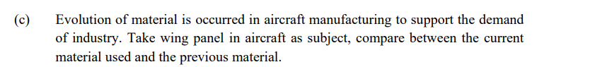 C Evolution Of Material Is Occurred In Aircraft Manufacturing To Support The Demand Of Industry Take Wing Panel In Ai 1