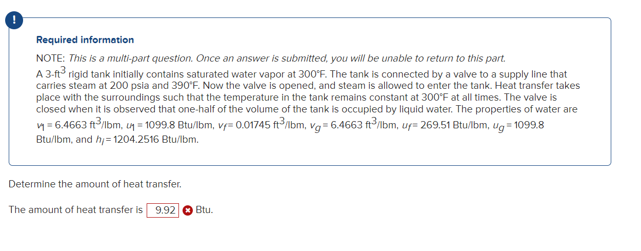 Required Information Note This Is A Multi Part Question Once An Answer Is Submitted You Will Be Unable To Return To 1