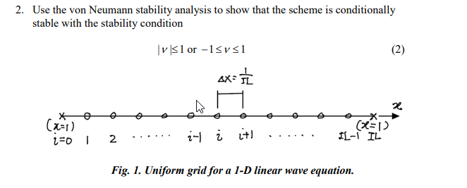 2 Use The Von Neumann Stability Analysis To Show That The Scheme Is Conditionally Stable With The Stability Condition 1