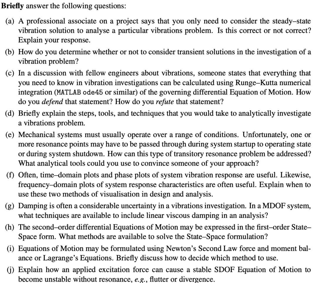 Briefly Answer The Following Questions A A Professional Associate On A Project Says That You Only Need To Consider Th 1