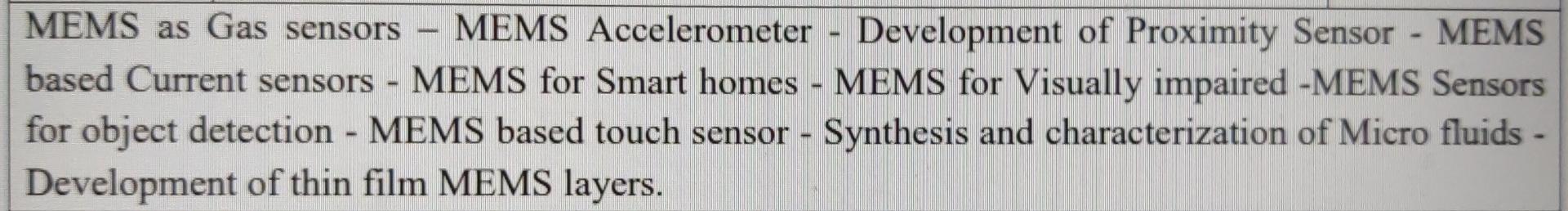 Mems As Gas Sensors Mems Accelerometer Development Of Proximity Sensor Mems Based Current Sensors Mems For Smart H 1