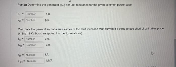 Give All Your Answers Correct To 4 D P Part Of A Power System Is Illustrated In The Figure Below Two Synchronous Gener 2