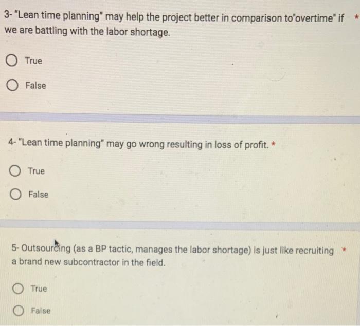 3 Lean Time Planning May Help The Project Better In Comparison To Overtime If We Are Battling With The Labor Shortag 1
