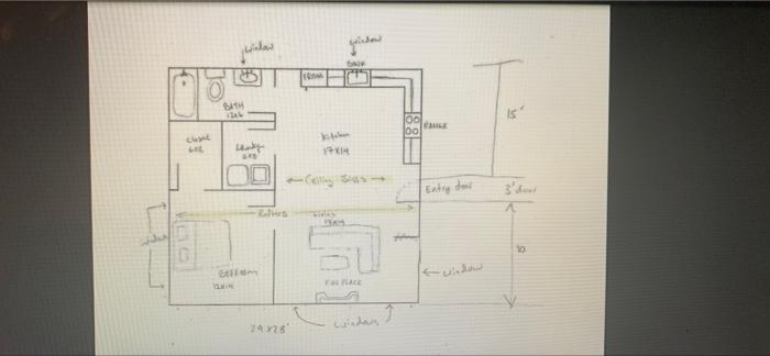 Question 7 Incorrect 0 00 Points Out Of 1 00 Flag Question Refer To Floor Plan Assuming A Gable Roof The Ridge Of The 2