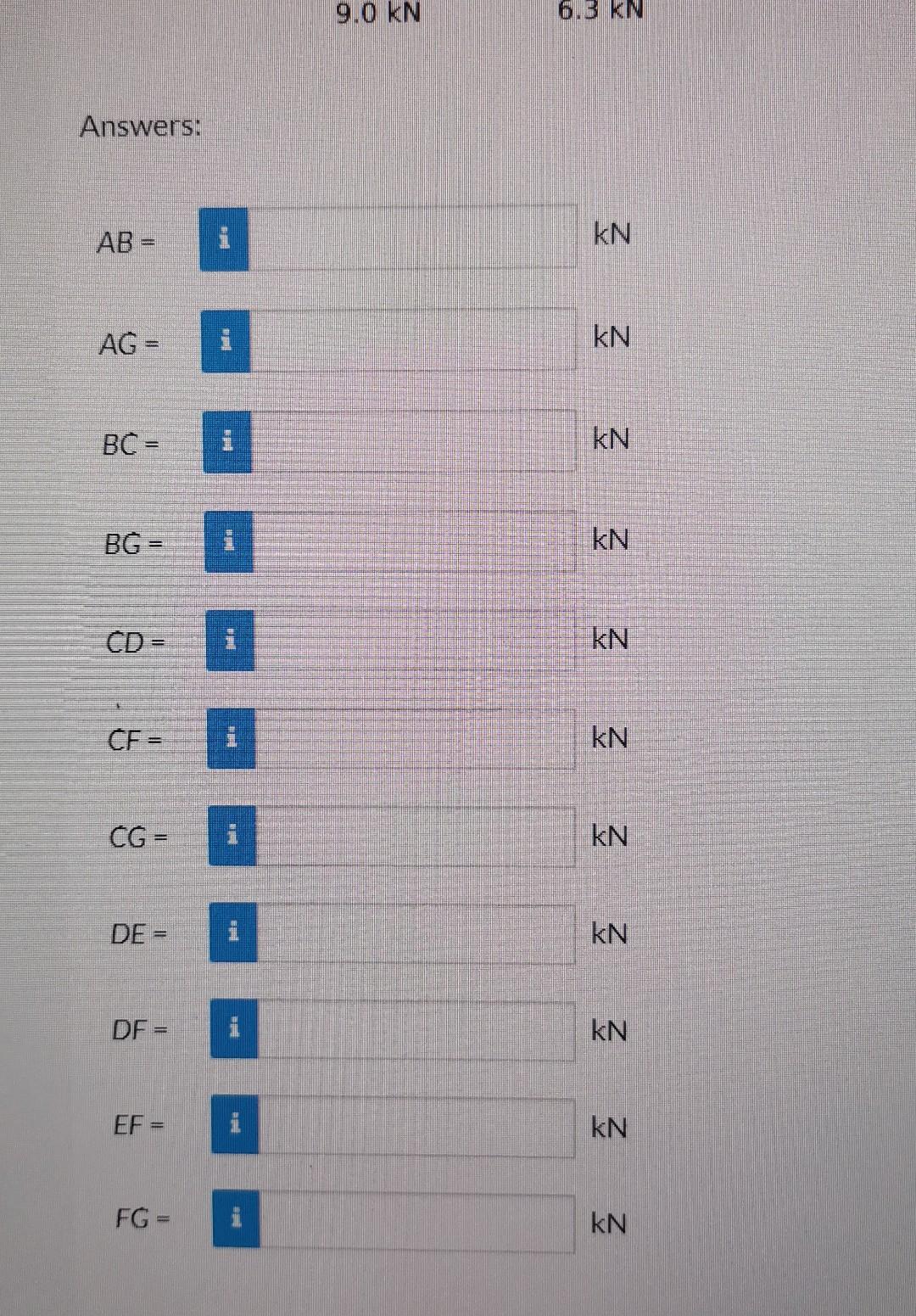 Estion I 61 3 View Policies Current Attempt In Progress Answers Determine The Force In Each Member Of The Loaded Truss 2