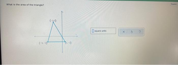 What Is The Area Of The Triangle 1 2 3 5 2 Square Units G Espanol 1