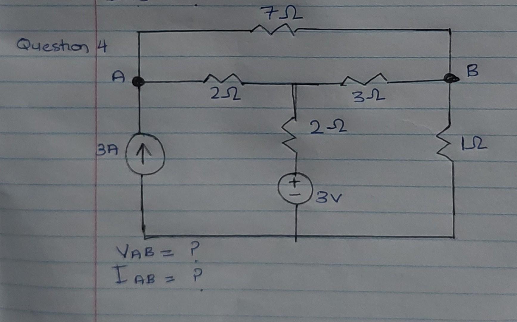 72 Question 4 B 22 32 22 Ba 1 12 1 3v Vab I Ab 1
