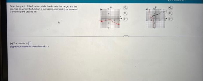 From The Graph Of The Function State The Domain The Range And The Intervals On Which The Function Is Increasing Decr 1