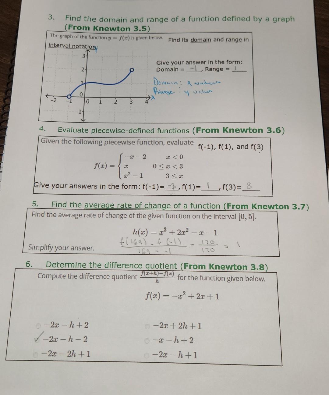 Mth 127 Online Class Review For Exam 2 Knewton 3 1 Through 5 7 Concentrate On The Following Learning Outcomes And 2