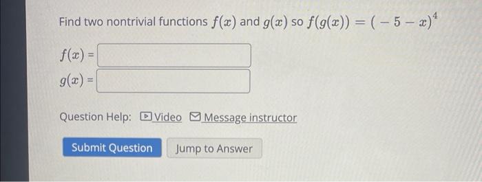 If F X X 2 G X X 9 H X Then Fogo H X You Do Not Need To Simplify Your Answer Question Help Message 2