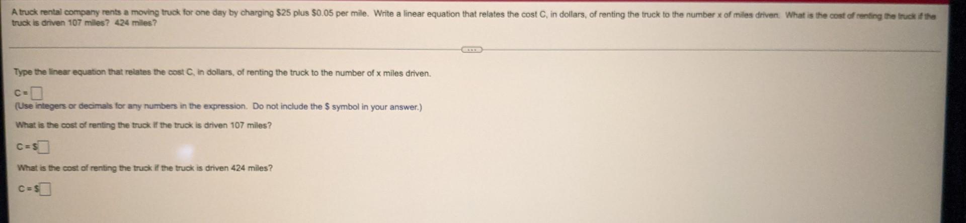 A Car Has 12 500 Miles On Its Odometer Say The Car Is Driven An Average Of 40 Miles Per Day Choose The Model That Expr 8