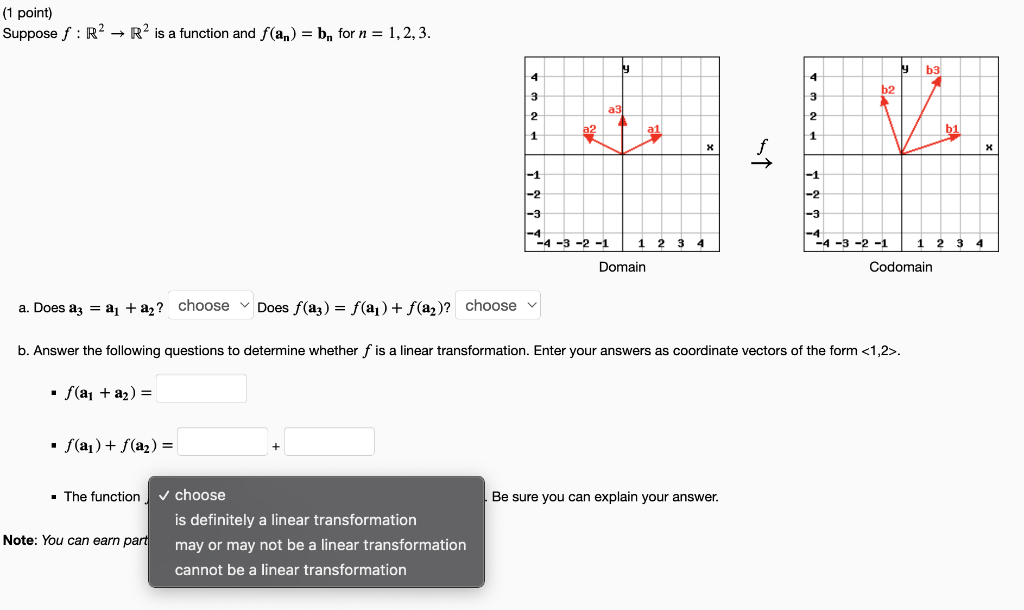 1 Point Suppose F R R Is A Function And F A B For N 1 2 3 A Does A3 A A Choose Does F A3 F A 1