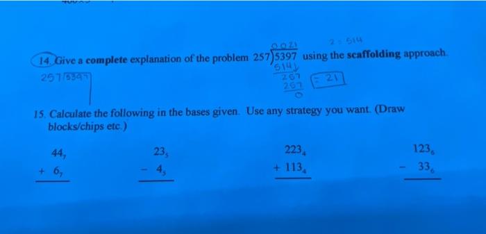 0021 2 514 14 Give A Complete Explanation Of The Problem 257 5397 Using The Scaffolding Approach 14 257 5341 15 Ca 1