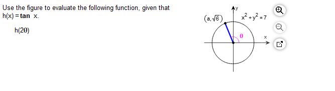 Use The Figure To Evaluate The Following Function Given That H X Tan X H 20 A 6 X Y 7 O Q 1