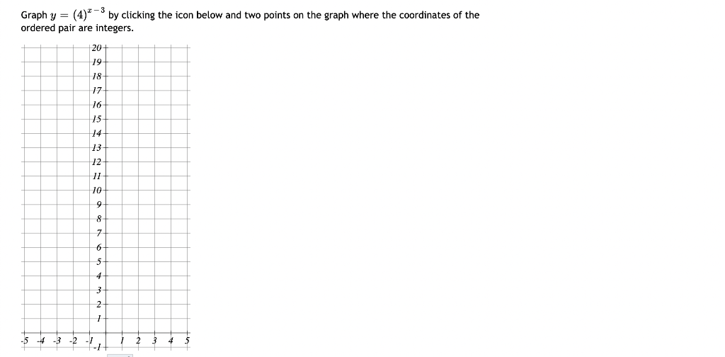 Graph Y 4 By Clicking The Icon Below And Two Points On The Graph Where The Coordinates Of The Ordered Pair Are Int 1