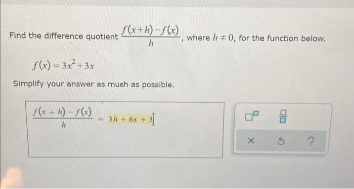 Find The Average Rate Of Change Of H X 2x 3x From X 1 To X 3 Simplify Your Answer As Much As Possible 0 Olo 3