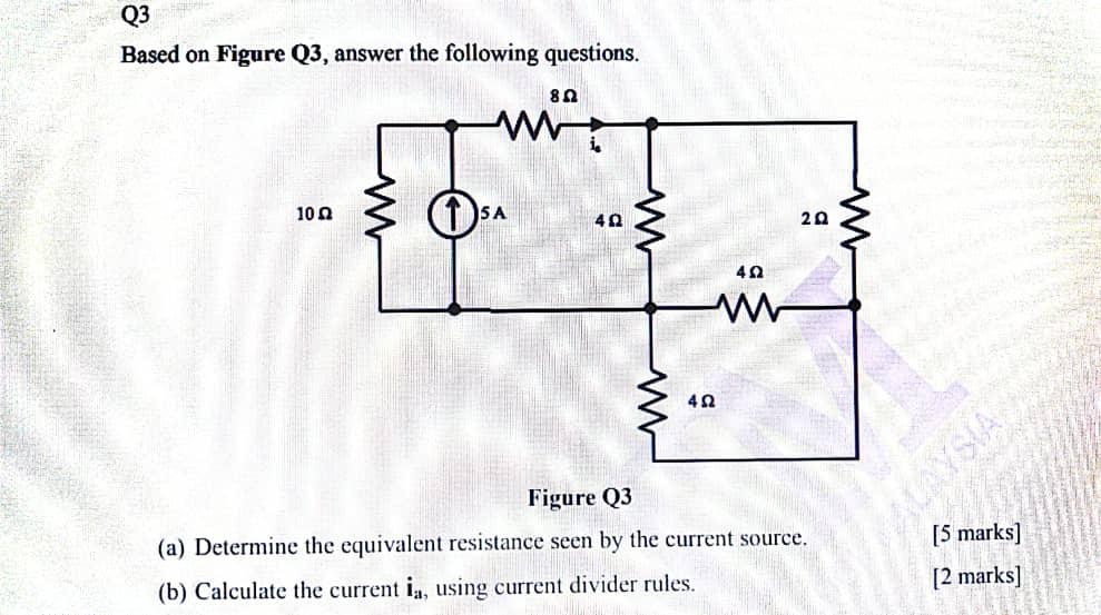 Q3 Based On Figure Q3 Answer The Following Questions W Ma 102 Sa 402 20 W 422 W 412 Visk Figure Q3 A Determine The E 1