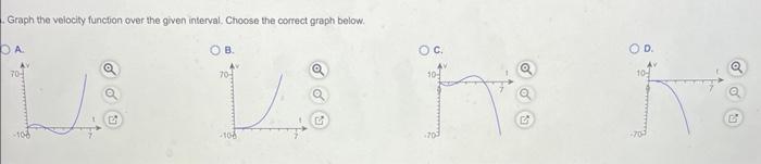 The Function V T 1 71 101 0sts7 Is The Velocity In M Sec Of A Particle Moving Along The X Axis Complete Parts A T 2