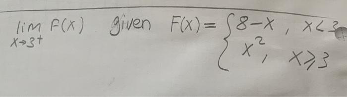 Lim F X Given F X 58 X X 3 X 3 2 X 1 X23 1