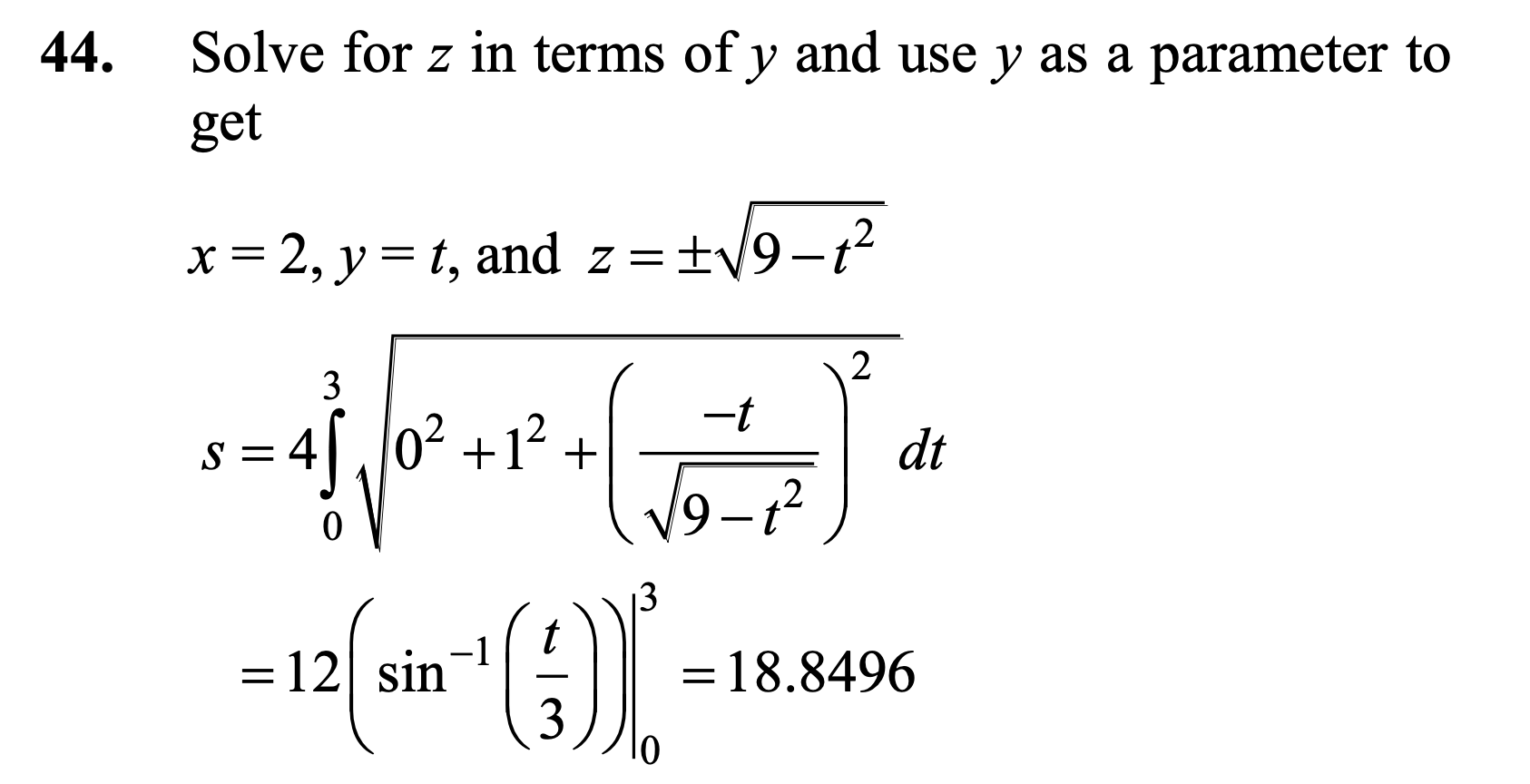 Where Did They Get 4 From Next To The Integral And Why Aren T The Parameters 3 To 3 Answer 2