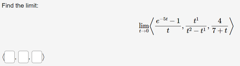 Find The Limit 00 Lim T 0 5t T 1 9 T 4 T T 7 T 1