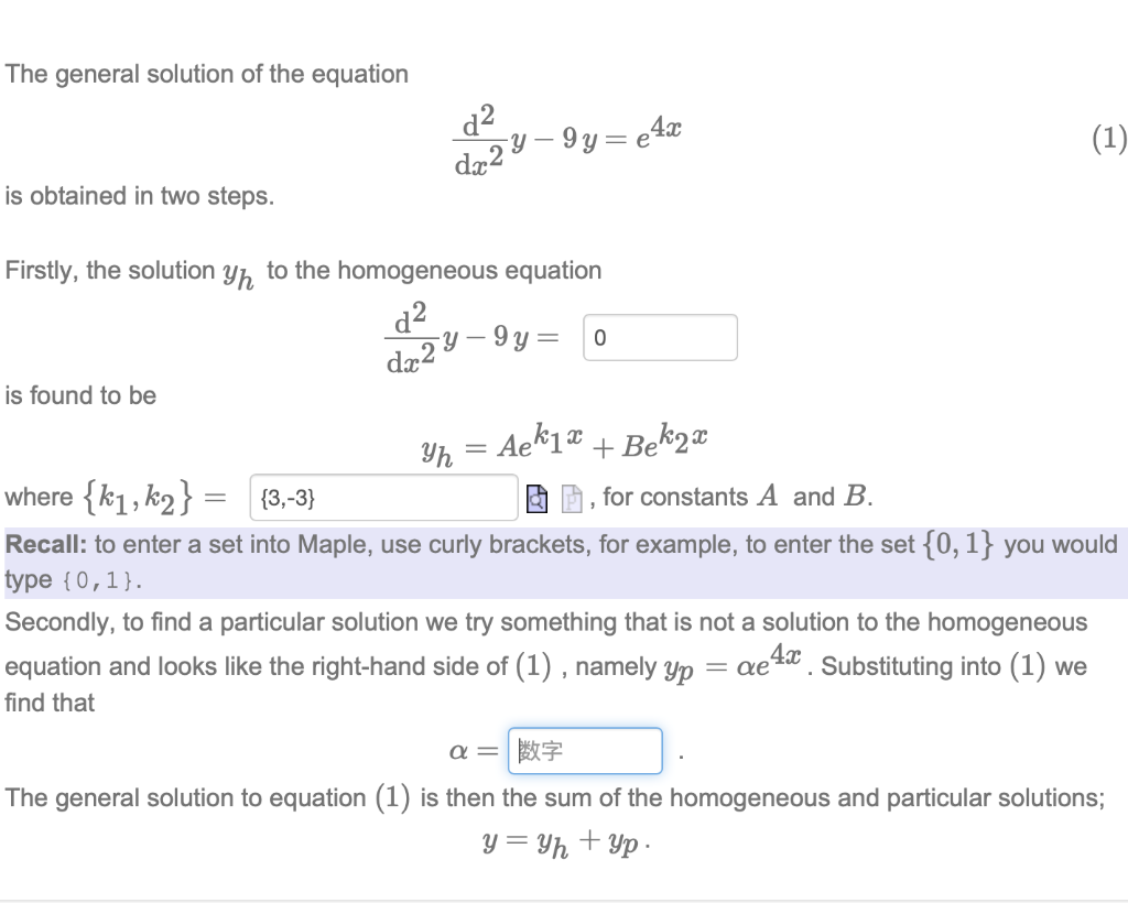 The General Solution Of The Equation Is Obtained In Two Steps D Da23 Is Found To Be Firstly The Solution Yh To The Ho 1