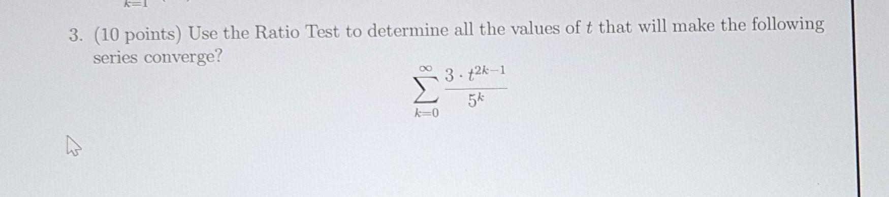 1 10 Points Determine If The Following Series Converges Or Diverges If It Converges Find Its Sum Write Your Answer 3