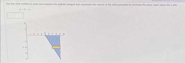 Use The Shell Method To Find The Volume Of The Solid Generated By Revolving The Region Bounded By The Graphs Of The Equa 2