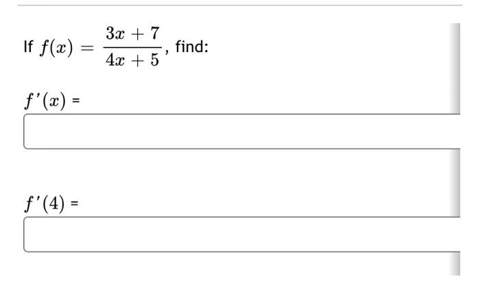 If F X F X F 4 3x 7 4x 5 Find If F X F X 4x 4 X Find If F X F X F 1 3x 4x 6 1