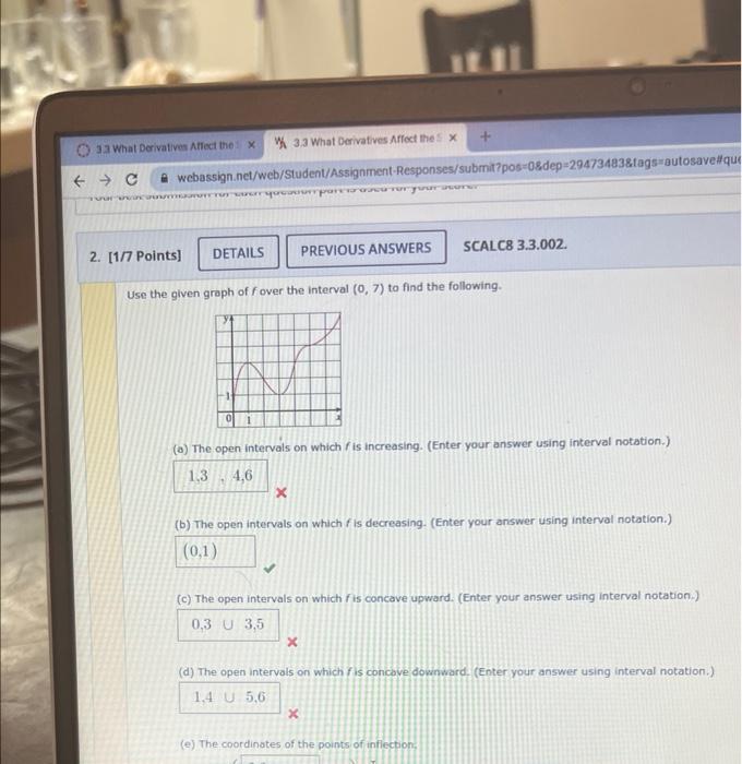 3 3 What Derivatives Affect The X Webassign Net Web Student Assignment Responses Submit Pos 0 Dep 29473483 Tags Autosave 1