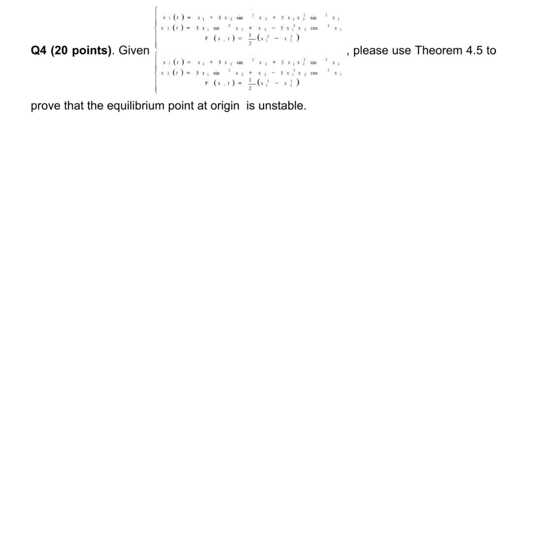 2 X X2 Please Use Theorem 4 5 To 9 1 5sin 3 X Sin 5x Cos V 7 1 Q4 20 Points Given 1 3x S 1