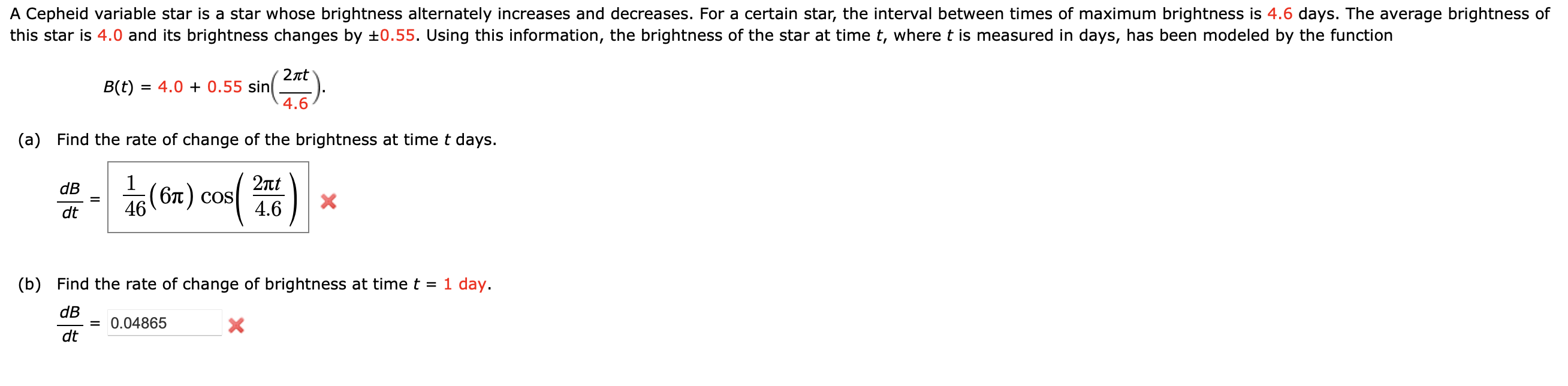 A Cepheid Variable Star Is A Star Whose Brightness Alternately Increases And Decreases For A Certain Star The Interval 1