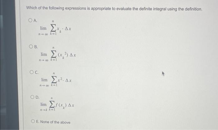 Use The Fundamental Theorem Of Calculus To Find F X Da 1 X Ob 2x 1 X Oc 2x 1 X D 1 X 2 Oe None Of The 2
