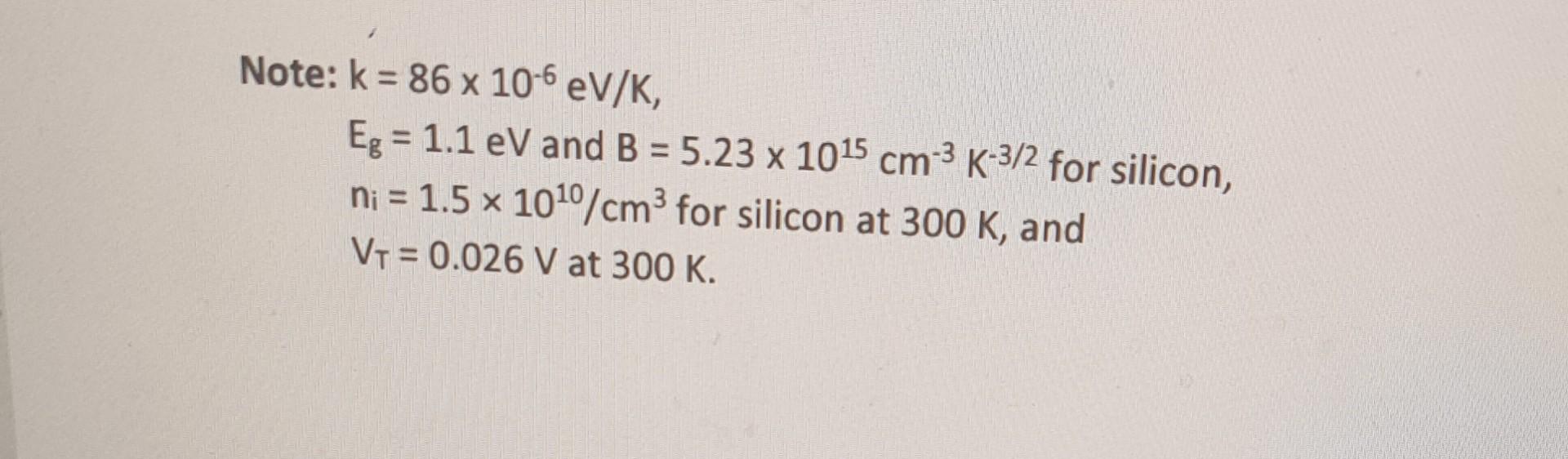 3 Calculate The Built In Potential Barrier Voltage Of A Junction In Which The P And N Regions Are Doped Equally With 5 2