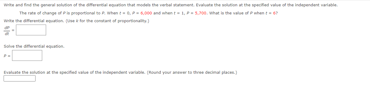 Write And Find The General Solution Of The Differential Equation That Models The Verbal Statement Evaluate The Solution 1