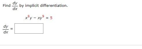 Dy Find By Implicit Differentiation Dx Dy 11 Xy Xy 5 1