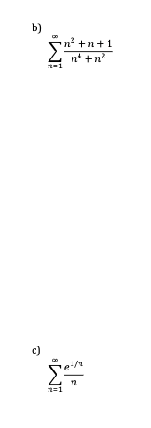 4 Use The Comparison Test Or Limit Comparison Test To Determine Whether Each Of The Following Series Converge Or Diverg 2