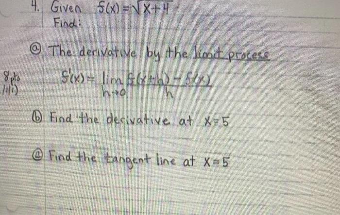 3 Pts 6 Squeeze Theorern Use The Squeeze Theorem To Find The Lim F X Given Xa B X A F X B X A 4 Given S X 2