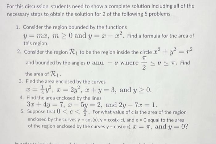 For This Discussion Students Need To Show A Complete Solution Including All Of The Necessary Steps To Obtain The Soluti 1