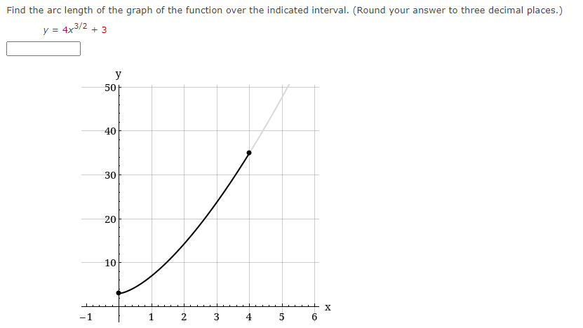 Find The Arc Length Of The Graph Of The Function Over The Indicated Interval Round Your Answer To Three Decimal Places 1